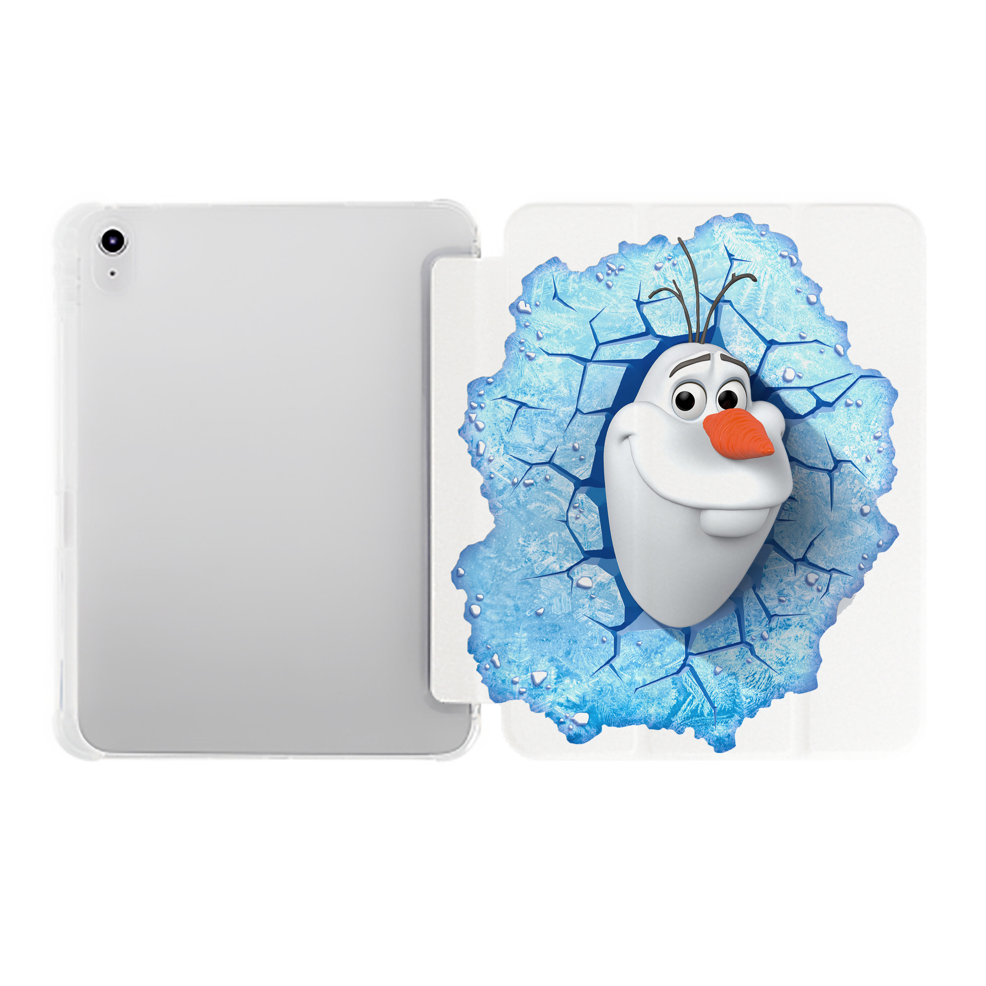（画像用） アナと雪の女王 アンナ エルサ Frozen Anna Elsa IPad ケース ペン収納付き 三つ折りスタンド PUレザー×シリコン 対応機種9.5/10.5/10.9インチ